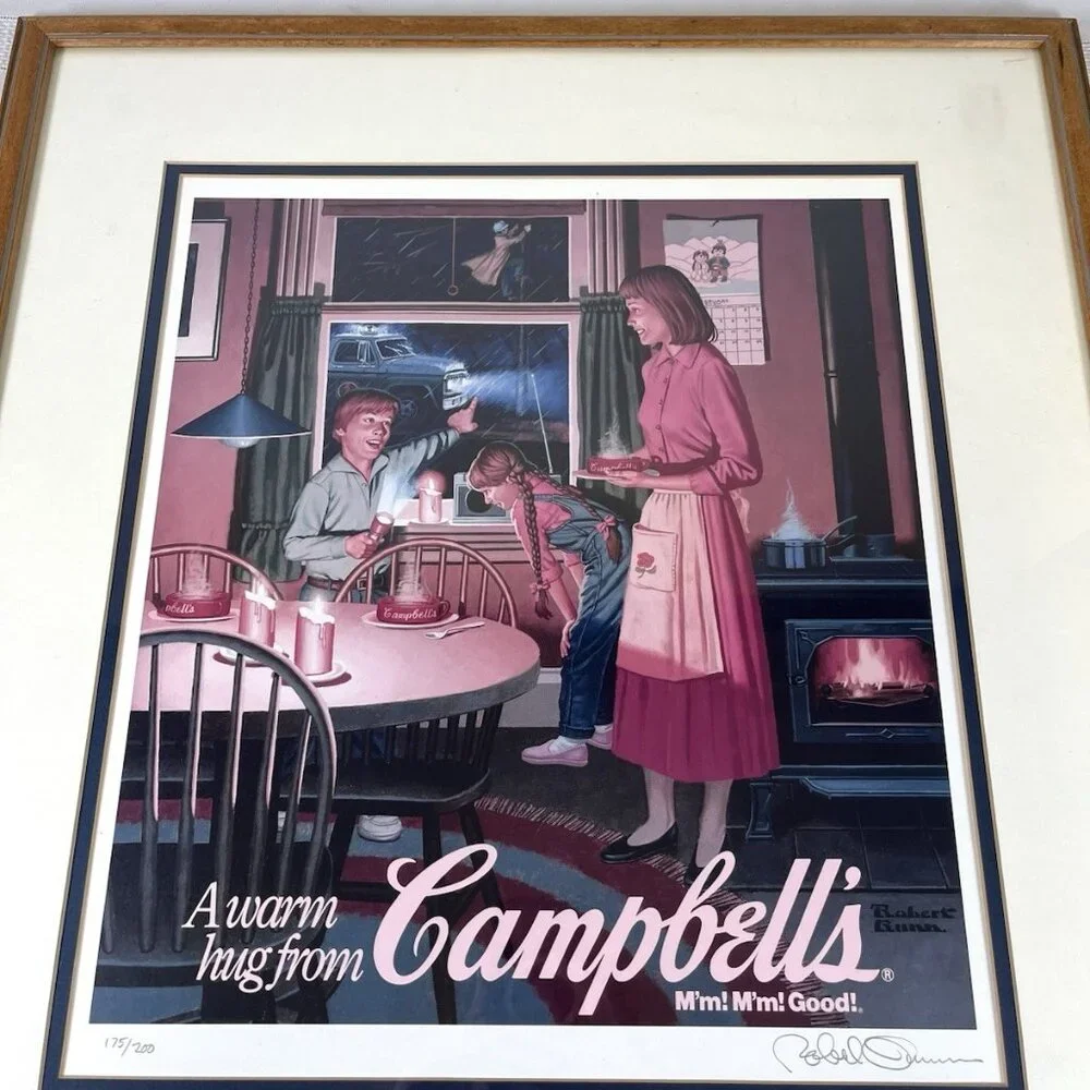 90s Robert Gunn Signed Limited Edition Campbell’s Soup Print 175/200 Advertising